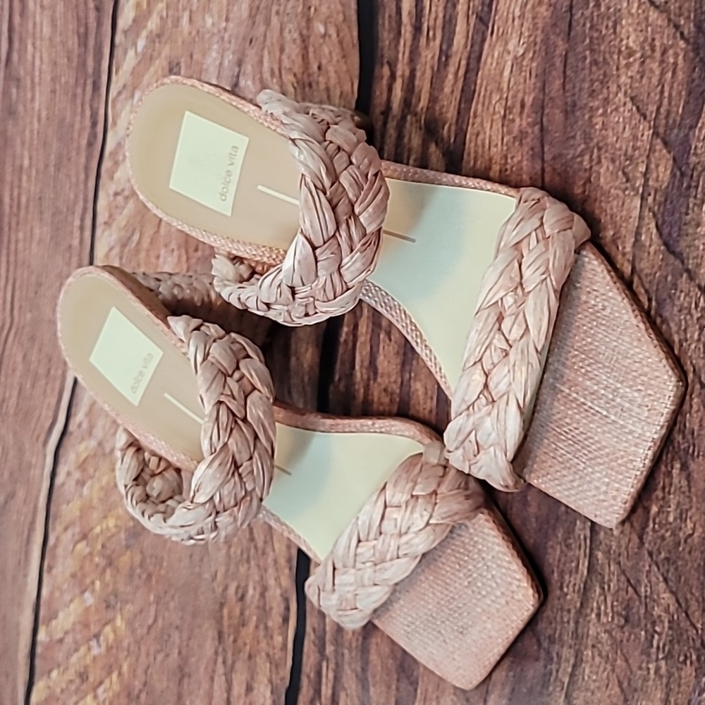 Dolce Vita Paily Raffia Heels - Picture 2 of 12